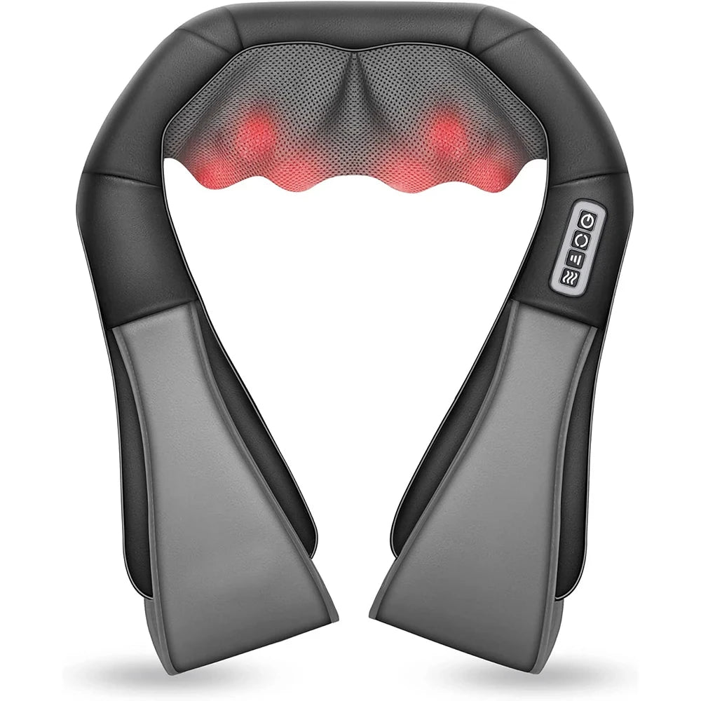BLINKY Neck and Shoulder Massager Heated Back Massager U Shape Deep Kneading Electric Massage Pillow For Neck Waist Leg Body