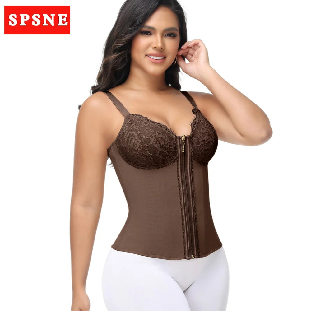 BLINKY Waist Trainer for Women Tummy Control Bodysuit Colombian Fajas Girdle Corset for Instant Slimming Body Shaper for Back Support