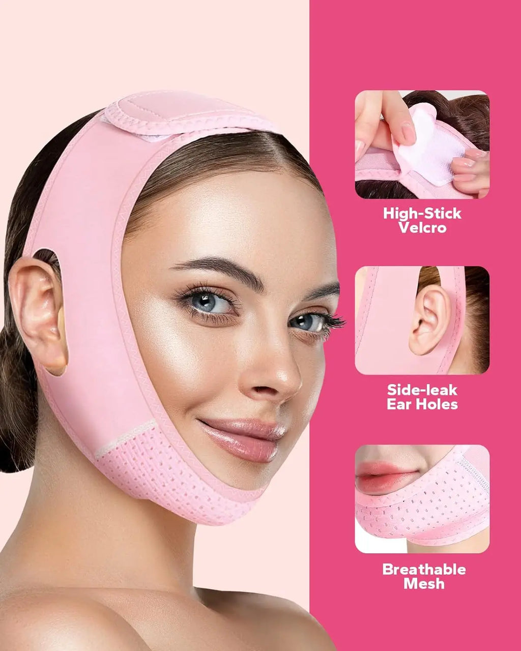 BLINKY Reusable Face Strap, V Line Mask, Double Chin Reducer, Chin Up Patch, Chin Strap, V Shaped Belt, V Shaped Face Mask for Sagging